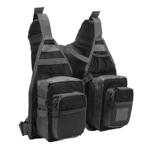 Angelweste, Polyester, schwarz, verstellbarer 2