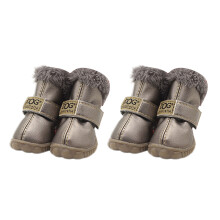 Bottines de neige en caoutchouc antidérapantes pour-Argent 3