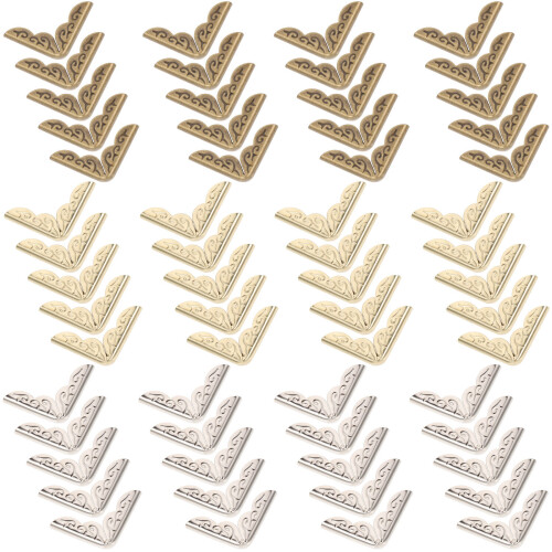 240 Pcs Pocket Corner Protector Metal Antique Accessories 1