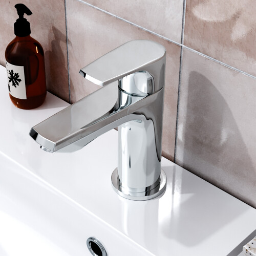 NES Home Nes Home Modern Chrome Basin Mono Mixer Tap with Waste 2