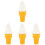 4Pcs Fake Ice Cream Toy White Multipurpose Artificial Display Model 3