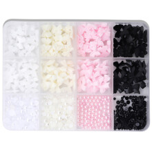 12 grilles 3D nœuds breloques pour ongles forme mixte-SZSP02
