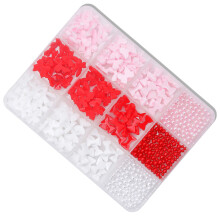 12 grilles 3D arcs ongles Art breloques nœud papillon-SZSP01