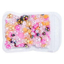 Perles pour Nail Art, dos plat, demi-rondes, bijoux pour-SZ020