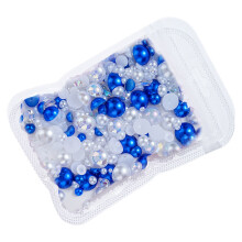 Perles pour Nail Art, dos plat, demi-rondes, bijoux pour-SZ033