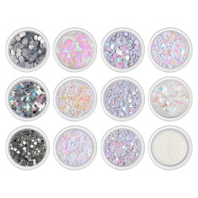 Boîte d'embellissements d'ongles papillon, strass 3D,-12Y088