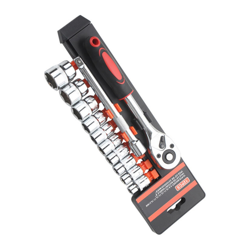 Ergonomic Ratchet Socket Set With 3/8Inch And 1/4Inch Drive Heads, Repair Tool For Easy Use In Multiple Scenarios. Ref: 8619 9001264196271