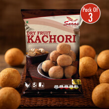 Saras Dryfruit Kachori 200g 3 Packs | Crispy Stuffed Indian Snack