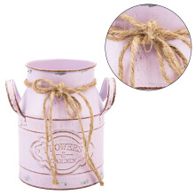 Vintage Milk Can Farmhouse Decorative Flower Vase Flower-pink