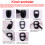 1000Pcs Nail Decoration Three-dimensional Half-Sky Blue AB 7