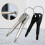 Portable Multitools Keychain Screwdriver Flat/Cross-Black 5