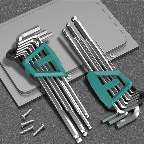 Pack of 9 Mini Hexagon Hex Key Chain-    Special length 2
