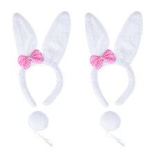4 De Diademas Blancas Para Con Y De Peluche