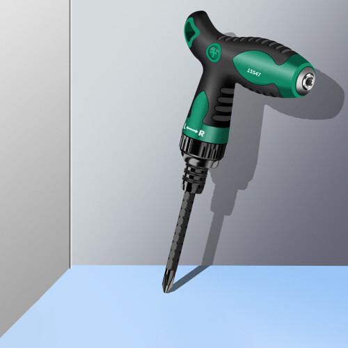 T Handle Screwdriver Adjustable Telescopic Ratchet Repair Hand 1