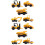 2 Sets Simulation Alloy Engineering Toy Truck Mini Model For Kids 6