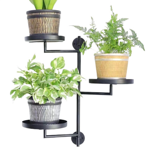 Window plant shelves  3tier metal bracket, Spacesaving decorative display shelf