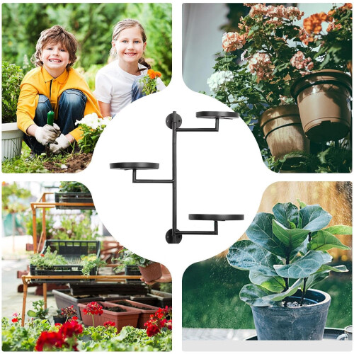 Window plant shelves  3tier metal bracket, Spacesaving decorative display shelf 2