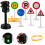 26 Pièces Mini Électriques Jouet Panneaux Route Enfant 11