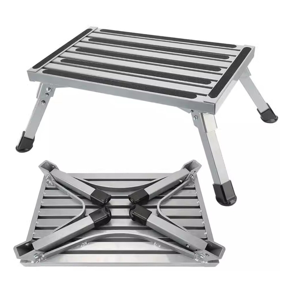 Folding Platform Step Ladder, 330 Ibs Sturdy Aluminium, 1 Step Stool 9001264197520