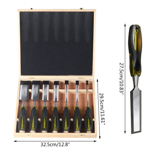 7Pcs Wood Chisel Tool Sets Woodworking Carving Chisel Kit for 2