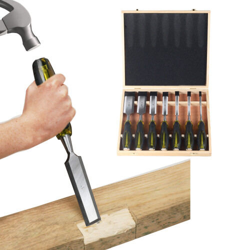 7Pcs Wood Chisel Tool Sets Woodworking Carving Chisel Kit for 1