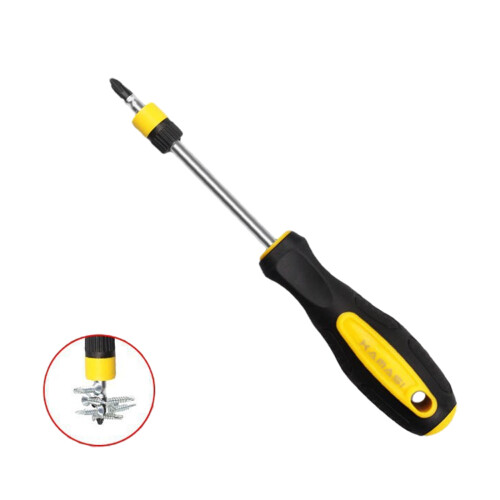 Magnetic Rings Cross Flat Screwdriver Bit-6 by 100mm cross