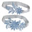 2 Paar Himmelblau Strumpfband Mit Perlendekor Blumenmuster 11