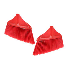 Pack of 2 Indoor Broom Heads, Replacement for Small Floor Broom Red Plastic