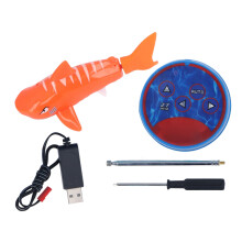 Barco elétrico mini de cores vibrantes com simulação de vida marinha, à prova d'água, com bateria recarregável e controle multidirecional,