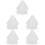 5Pcs Durable White Bridal Wedding Veil Mesh Veils for Brides 7