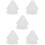 5Pcs Durable White Bridal Wedding Veil Mesh Veils for Brides 9