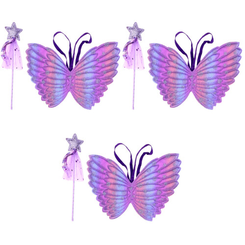 6 Pezzi D'angelo Viola E Set Bacchetta Per Cosplay 2