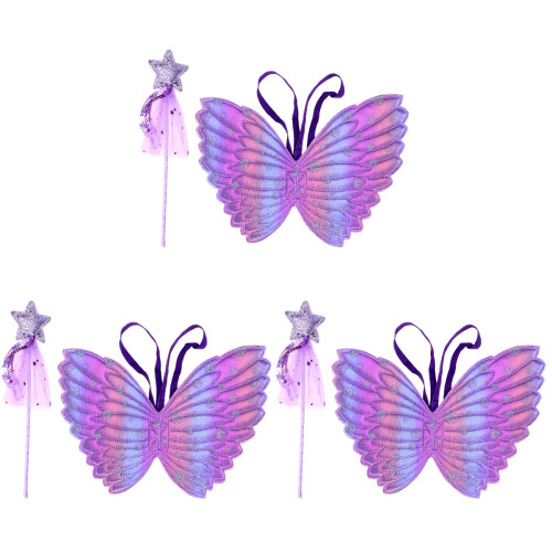 6 Pezzi D'angelo Viola E Set Bacchetta Per Cosplay 1
