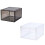 Shoe Organiser Box Stackable Clear Shoe Box-Transparent color 2