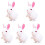 5Pcs Bunny Wind Up Plush Jumping Toy For Kids 4