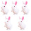 5Pcs Bunny Wind Up Plush Jumping Toy For Kids 5