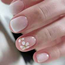 24Pcs Square Nail Tips Designs Fake Nail Press On Nail