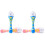 2pcs Electric Bubble Wand with Light and Music, Automatic Toy 2