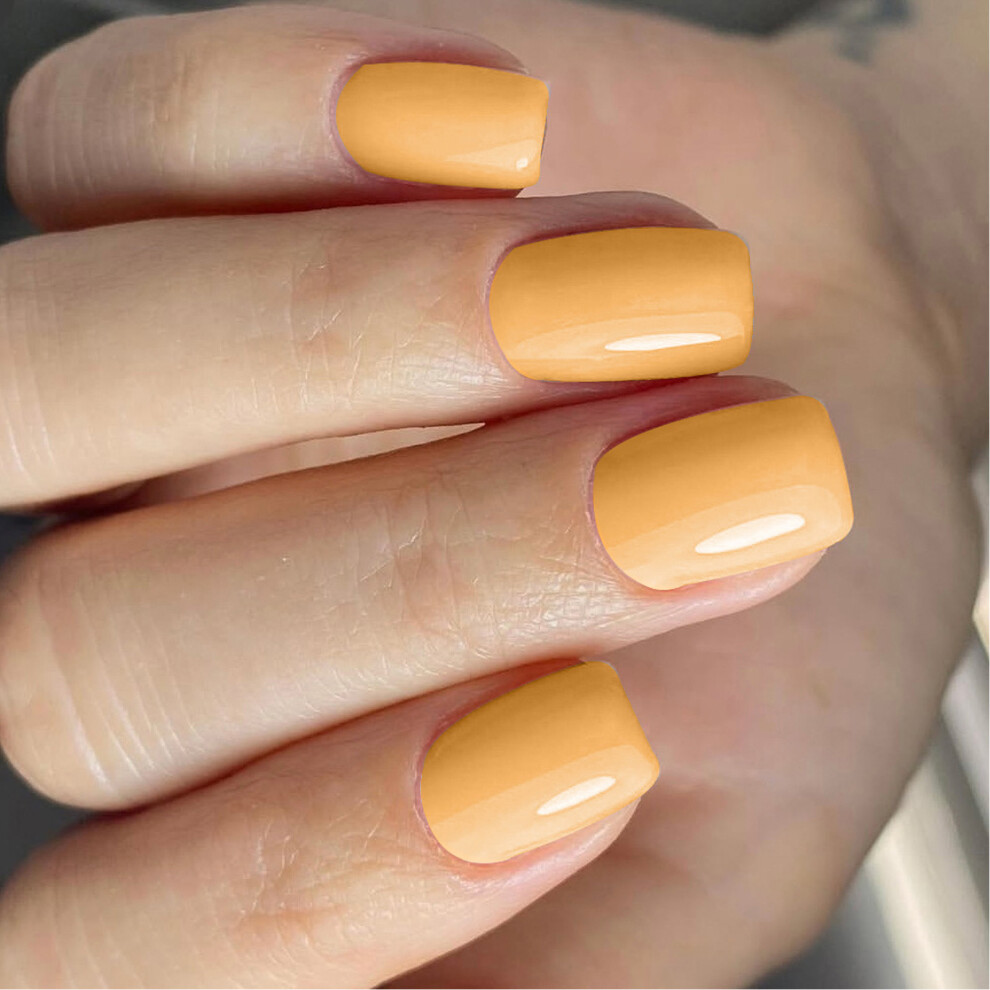 24Pcs Square Glossy Fingernails False Nail For Women Full Cover