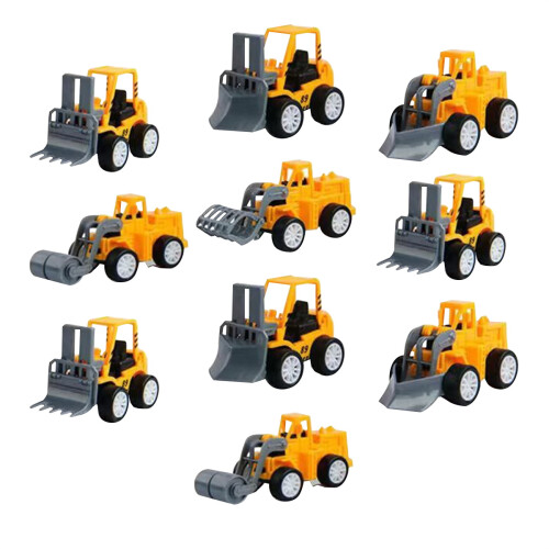 10Pcs Mini Construction Trucks Pull Back Car Toys For Kids 2