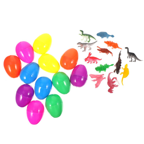 36Pcs Assorted Filled Easter Dinosaur Kids Toy Egg Gift