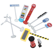 1 Set Miniature Street Road Signs Sand Table Traffic Models Toys