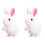 2Pcs Bunny Wind Up Plush Jumping Toy For Kids 4