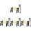 4 Set Lampioni Stradali Miniatura Panchina 4