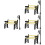 4 Set Lampioni Stradali Miniatura Panchina 8