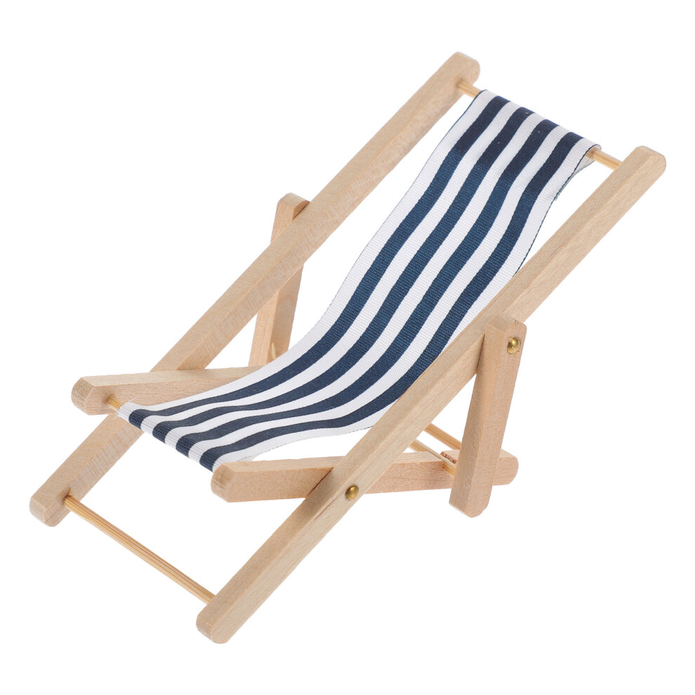 Photos - Other Toys 3Pcs Miniature Foldable Beach Chair Doll House Model Mini Lounge Chair