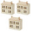 3 Unidades Miniatura Villa De Madera Decorativa 5