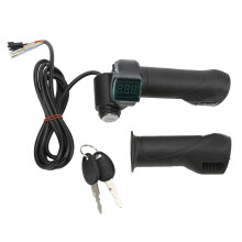 Motorcycle Thumb Throttle Speed Controller With LCD Battery Voltage Indicator Universal Design For Electric Bike Scooter Real-Time Digital Monitoring