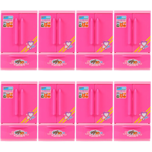 8 Pcs Creative Mini Refrigerator Toy For Children Playing House 1