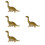 4Pcs Simulation Dinosaur Artware Wooden Decorative Animal Craft 8